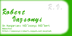 robert vazsonyi business card